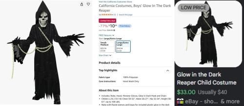 $10 Halloween Reaper Costume Lightning Deal deal at Amazon