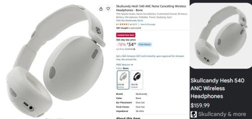 Skullcandy Headphones $35 (Was $160) deal at Amazon