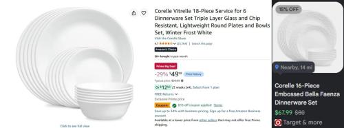 Corelle Dinnerware Set Dropped to $35