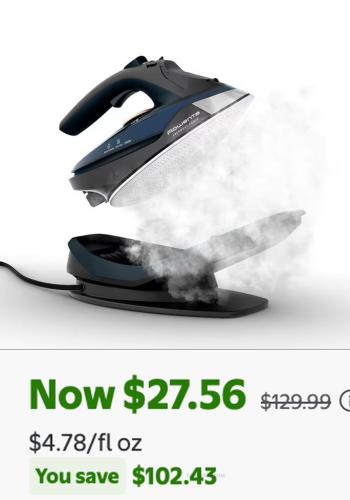 Rowenta Cordless Steam Iron Down to $27.56 deal at Walmart