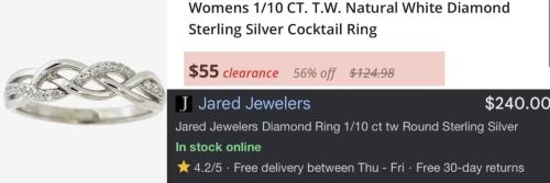 Natural Diamond Ring Now $55 at JCPenney deal at JCPenney