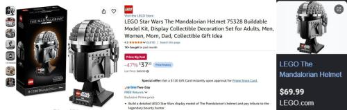LEGO Mandalorian Helmet Lowest Ever