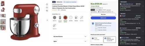 Cuisinart Precision Master Mixer for $139