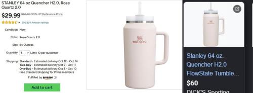 64oz Stanley Quencher Only $23 w/ Code deal at Woot