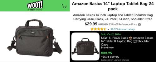 24 Laptop Bags for $30 on Woot deal at Woot