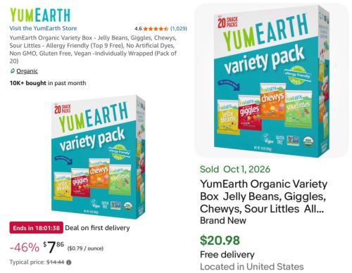20 Organic Candies for $7 on eBay deal at eBay