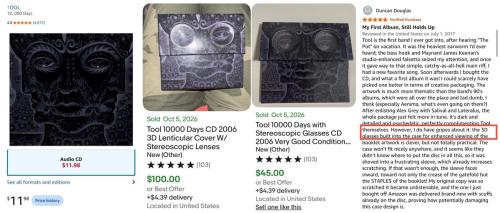 10,000 Days Collectible CD for $11