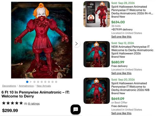 7FT Pennywise Animatronic for $300 deal at Spirit Halloween