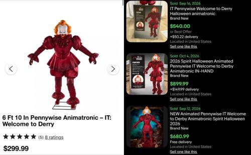 Pennywise Animatronic Back in Stock for $300 deal at Spirit