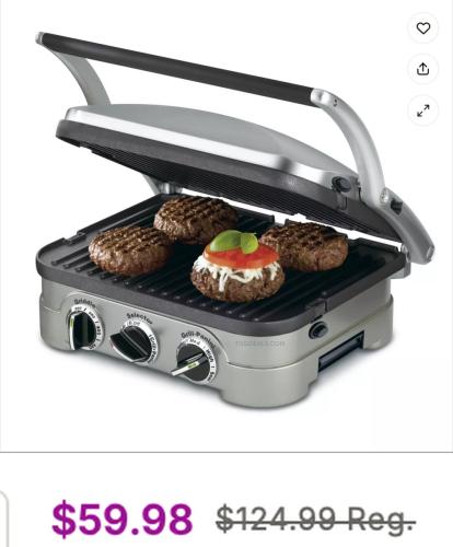 Cuisinart Griddler 5-in-1 Grill 52% Off deal at Kohl's