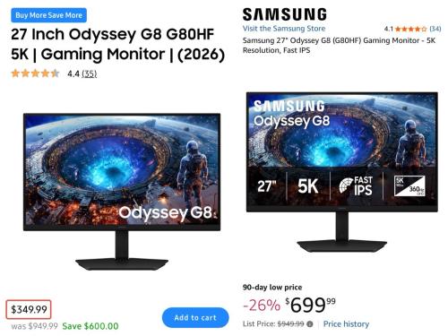 $600 Off Samsung Odyssey 5K Gaming Monitor deal at Samsung