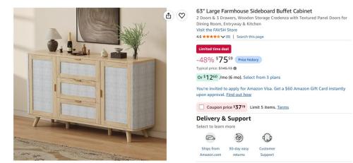 Cabinet for $37 at Amazon (Was $146) deal at Amazon