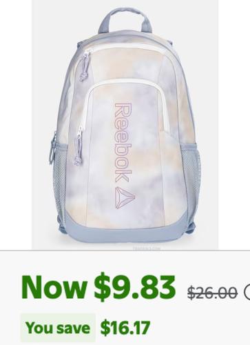 Reebok Kids Laptop Backpack Now $9.83 deal at Walmart
