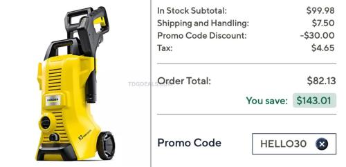 Karcher 1800 PSI Pressure Washer at $69.98 deal at QVC