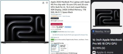 Rare $563 Off Apple MacBook Pro at Amazon deal at Amazon