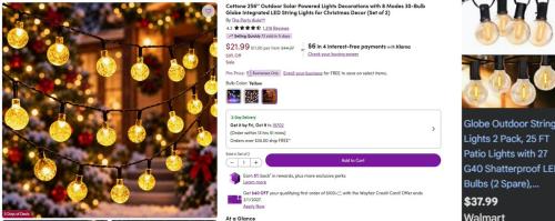 Solar LED String Lights 2-Pack $22 at Wayfair deal at Wayfair