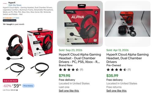 HyperX Cloud Alpha for $40 (Was $100) deal at Amazon