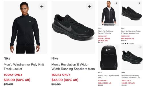 Nike Clearance Sale at Macy's Up to 60% Off deal at Macy's