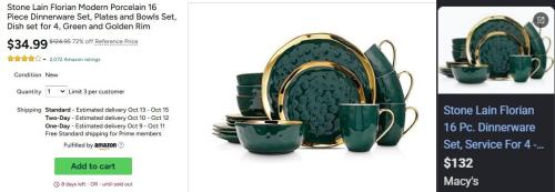 Stone Lain Dinnerware Set Lowest Price $35 deal at Woot
