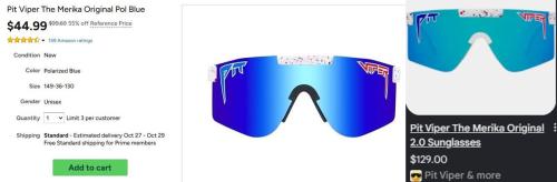 Pit Viper Sunglasses Rare Sale - Now $45 deal at Woot