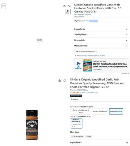 Pack of 8 Kinder Seasoning for $5 deal at Amazon