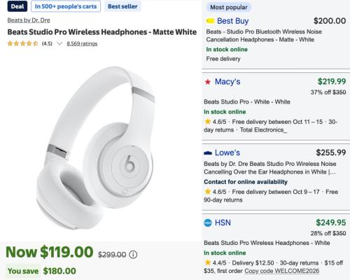 Beats Studio Pro Wireless Headphones $230 Off deal at Walmart