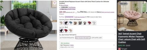 Swivel Accent Chair for $81 at Wayfair deal at Wayfair