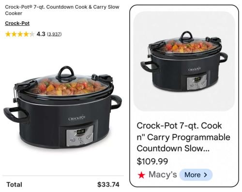 Crock-Pot 7-Qt Slow Cooker Drops to $34 deal at Kohl's