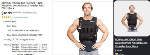20LB Weighted Vest for $12 at Woot deal at Woot