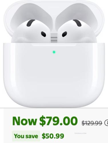 Apple AirPods 4 for $79 at Walmart deal at Walmart