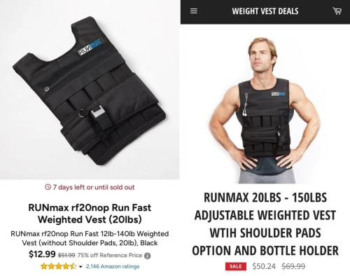 Weighted Vest Drops from $52 to $12 deal at Woot