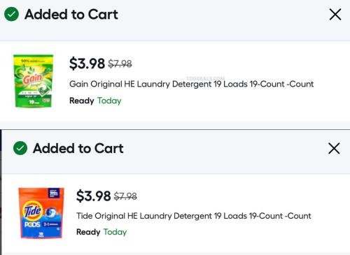 Tide & Gain Detergent Price Drops at Lowe's deal at Lowe's