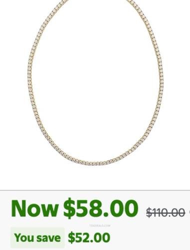 $58 Brilliance Simulated Diamond Necklace at Walmart deal at Walmart