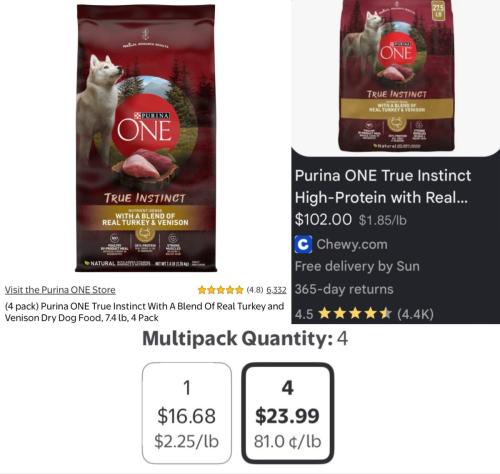 Dog Food: 28LB for $23 at Walmart deal at Walmart