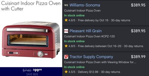 Cuisinart Pizza Oven for $99 (Was $390)