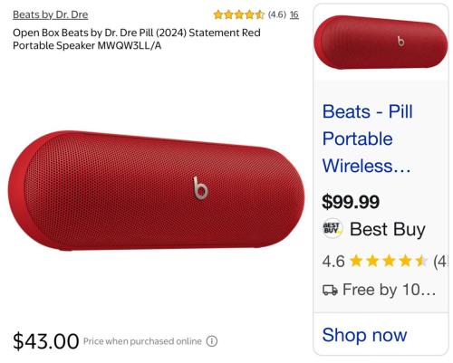 Beats Pill Speaker for $43 at Walmart deal at Walmart