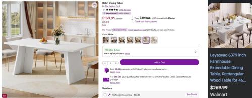 Wayfair Dining Table for $169 (Was $220) deal at Wayfair