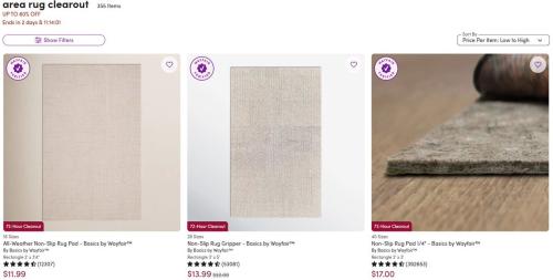 Rugs from $11 at Wayfair - 72hr Sale deal at Wayfair