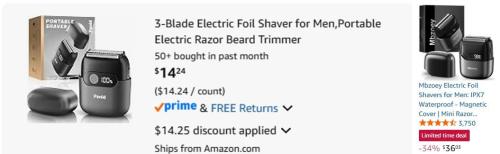 $14 Foil Shaver at Amazon deal at Amazon