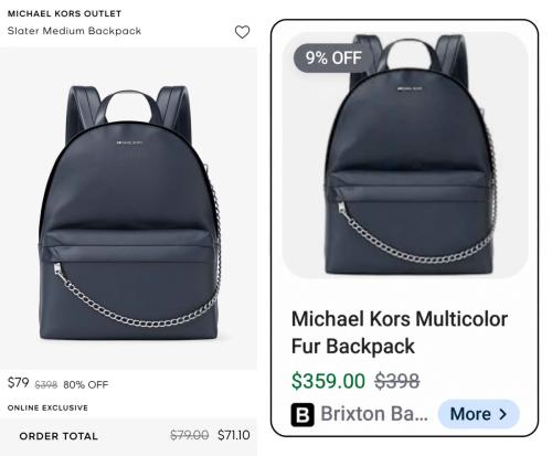 Michael Kors Backpacks $329 Off
