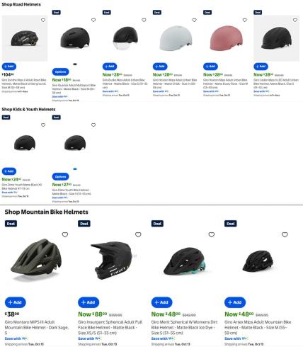 Up to 80% Off Giro Helmets at Walmart deal at Walmart