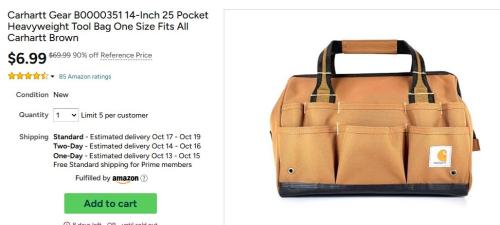 90% Off Carhartt Bag at Woot - Only $7 deal at Woot