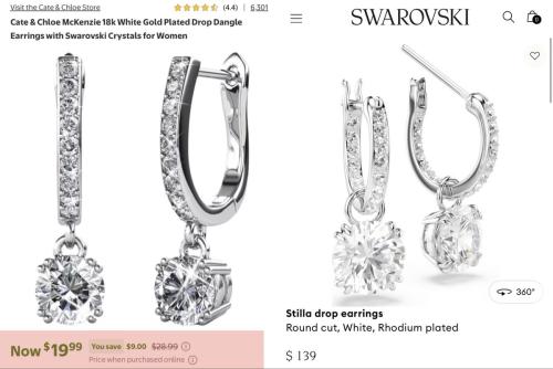 Swarovski Crystal Earrings for $19 at Walmart deal at Walmart