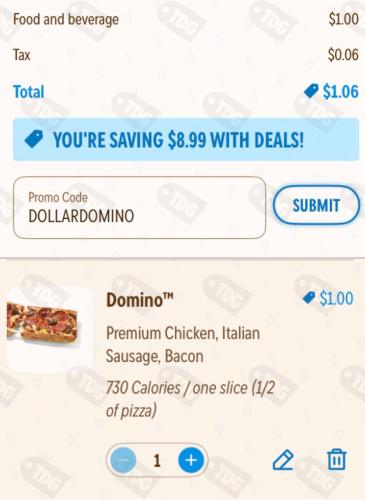 3-Topping Domino's Pizza for $1 deal at Domino's