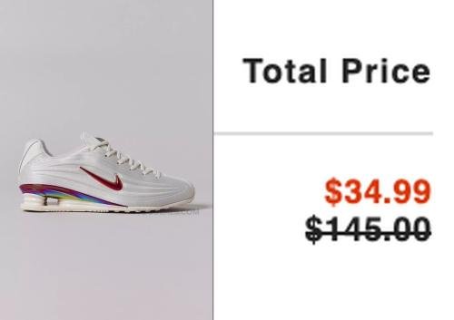 Nike Women's Shox Z Sneakers Now $35 deal at Urban Outfitters