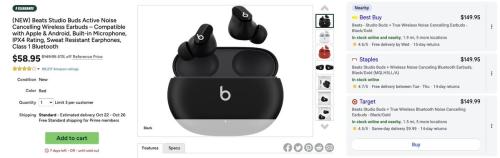 Beats Studio Buds for $58