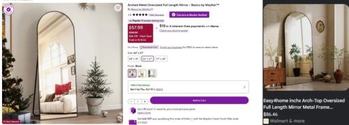 Oversized Full-Length Mirror for $57 deal at Wayfair