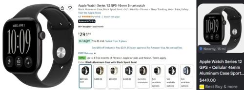 Apple Watch Series Now Only $291 deal at Amazon