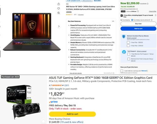 MSI Vector 16" Gaming Laptop $1,000 Off deal at Walmart