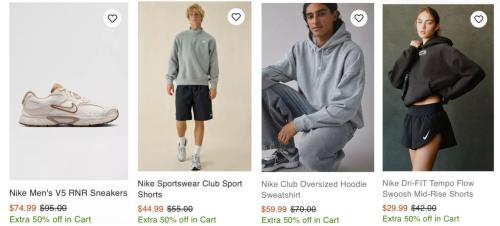 50% Off Nike Apparel at Urban Outfitters deal at Urban Outfitters
